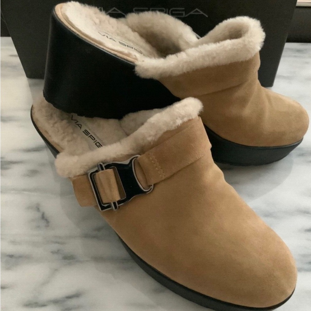 Via Spiga Shearling clogs/mules 10